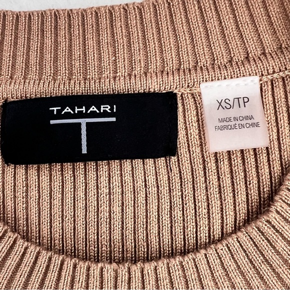 T Tahari Puff Short Sleeve Top Tan Size XS - Picture 10 of 14